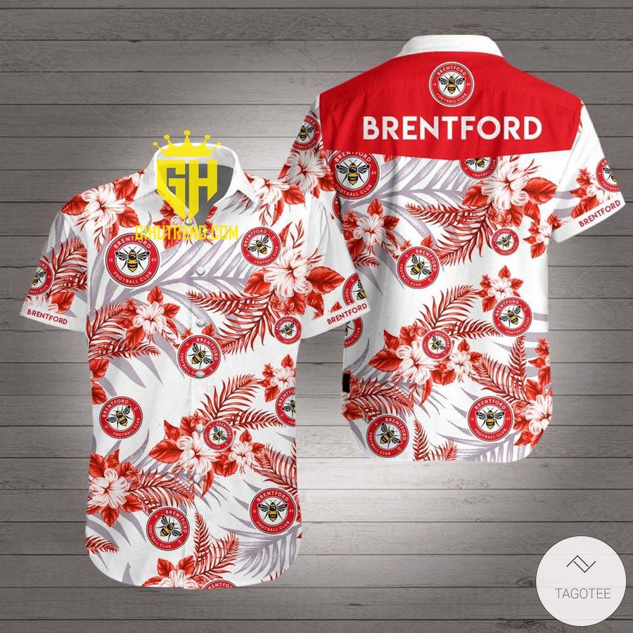 Brentford FC Hawaiian Shirt And Shorts