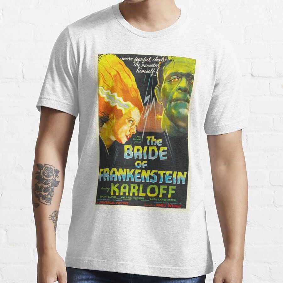 Bride of Frankenstein Classic Horror Poster Essential T-Shirt