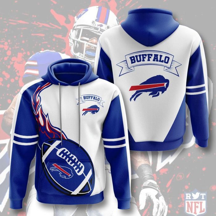 Buffalo Bills Hoodie Hooded Pocket Pullover Sweater Gift For Fan