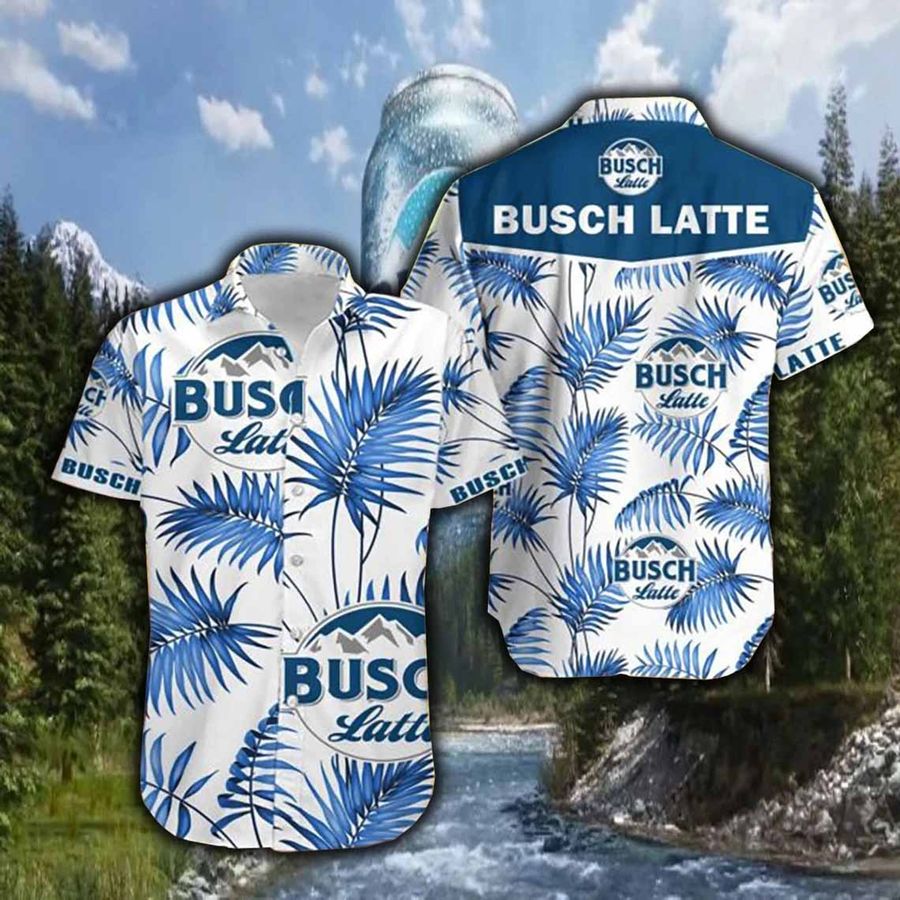Busch Latte blue leaf Unisex Hawaiian Summer Shirts