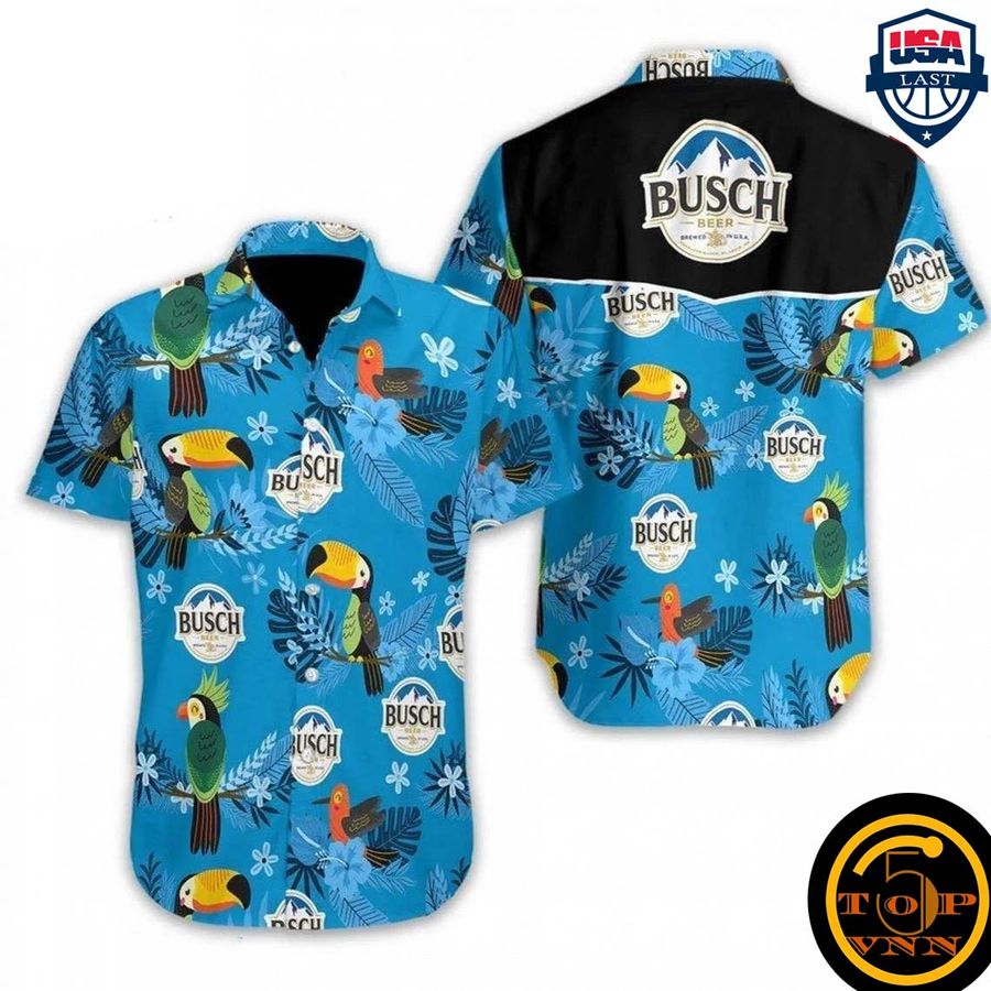 Busch Light Beer Aloha Hawaiian Shirt And Shorts