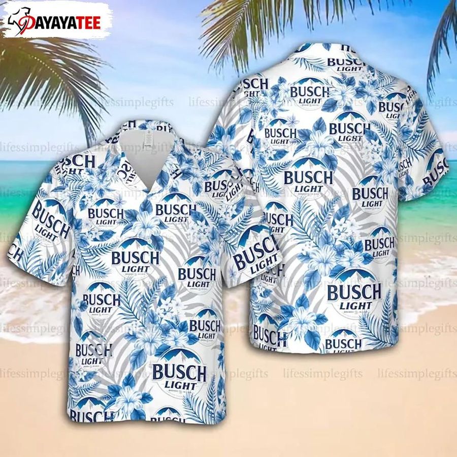 Busch Light Hawaiian Shirt Funny Party Beer Aloha