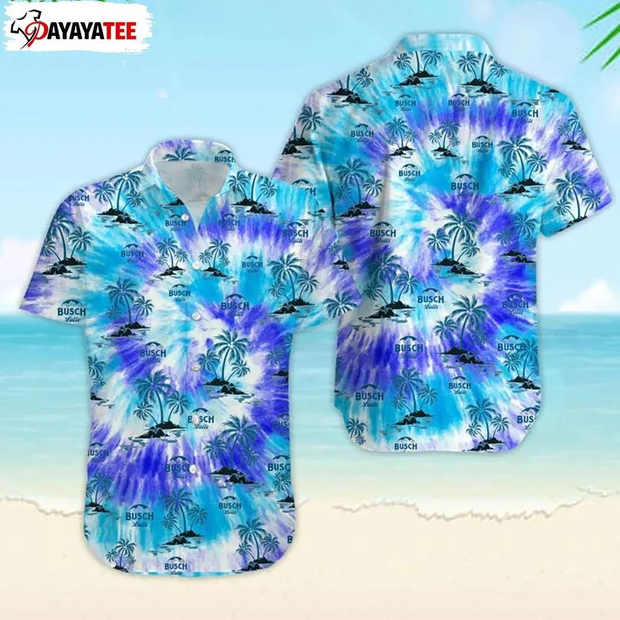 Busch Light Hawaiian Shirt Tie Dye