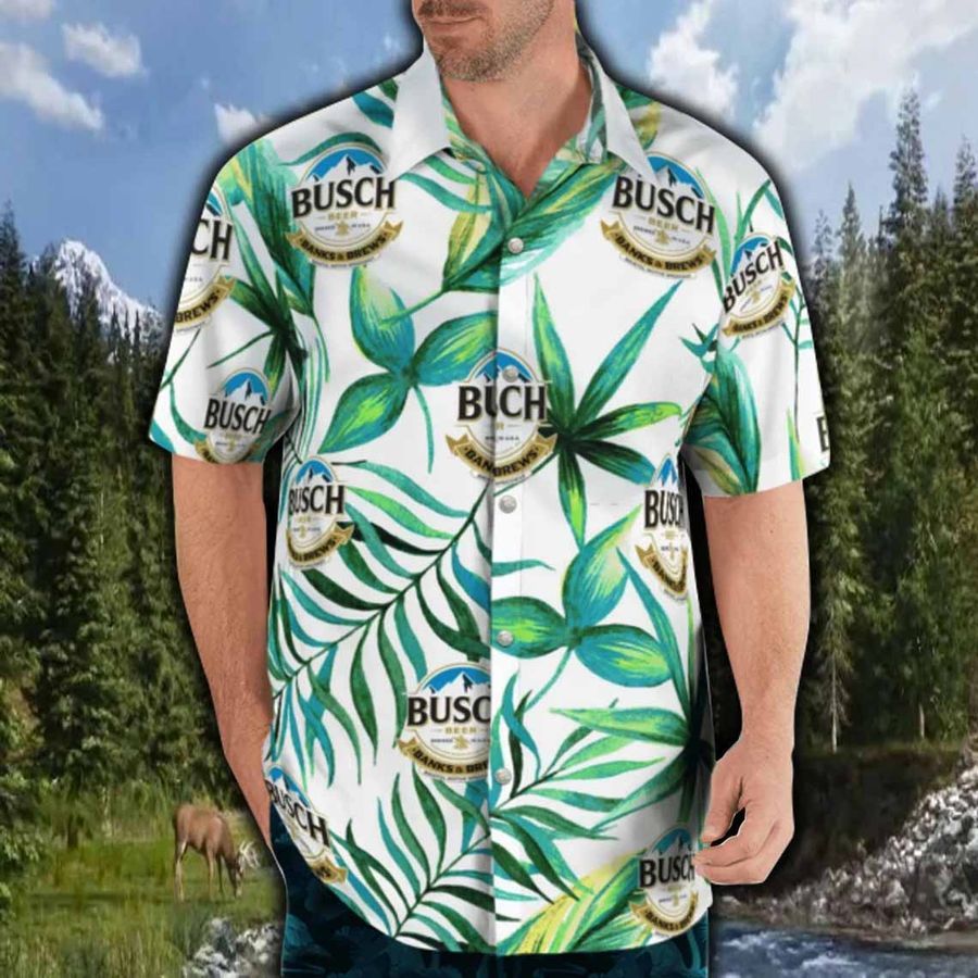 Busch Light leaf & logo Unisex Summer Hawaiian Shirt