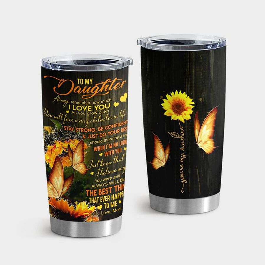 Butterfly Insulated Cups, Butterfly Sunflower Tumbler Tumbler Cup 20oz , Tumbler Cup 30oz, Straight Tumbler 20oz