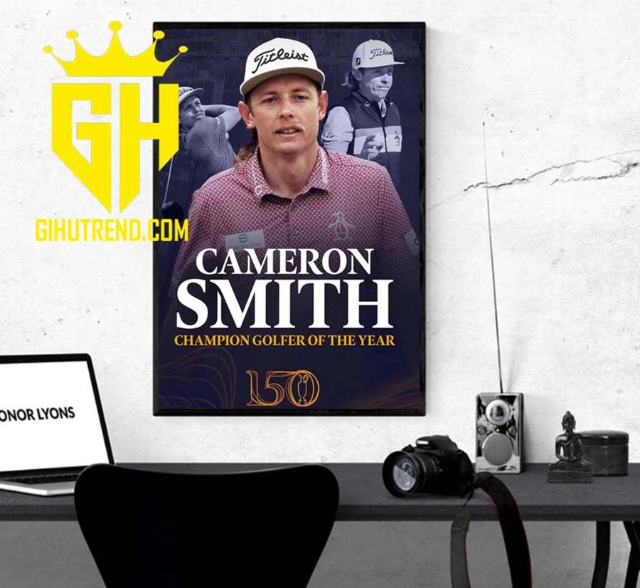 Cameron Smith Champion Golfer Of The Year 150 Trophy Poster Canvas