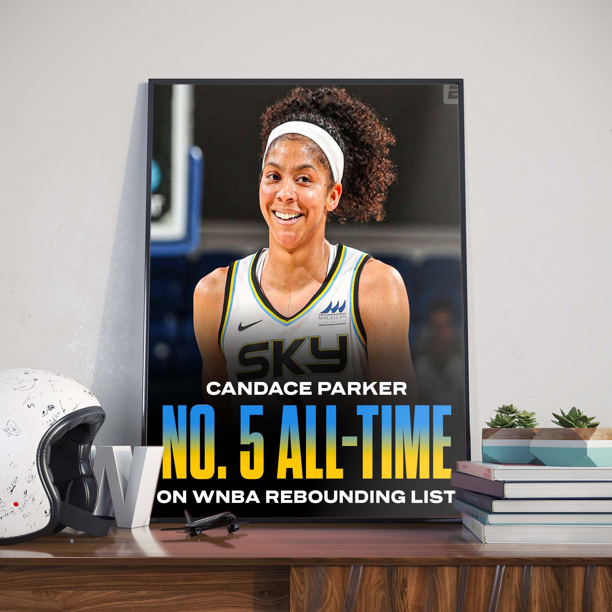 Candace Parker No 5 All Time On WNBA Rebounding List Canvas Poster