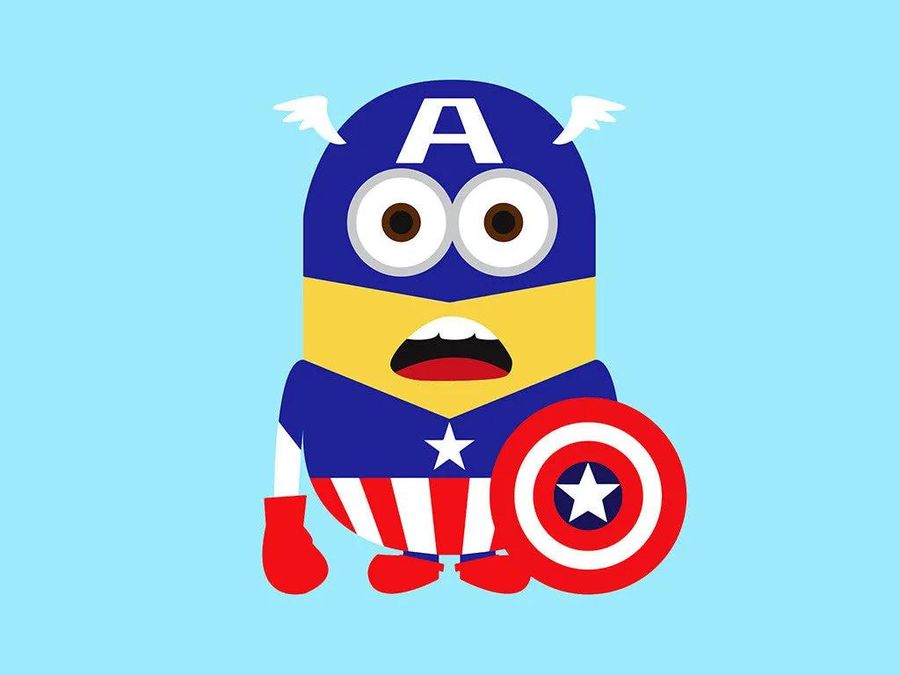 Captain America Minion Poster