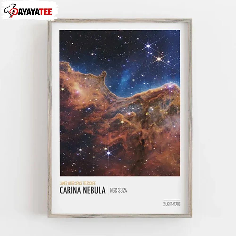 Carina Nebula James Webb Space Telescope Poster Canvas