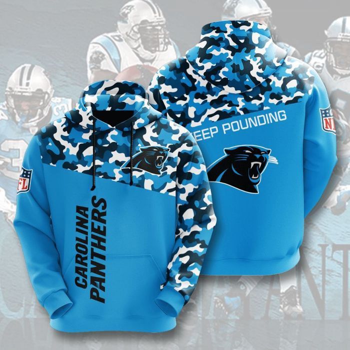 Carolina Panthers Football 3D Printed Hooded Pocket Pullover Hoodie