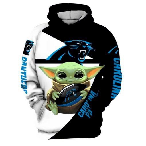 Carolina Panthers NFL Baby Yoda Star Wars 3D Hoodie Sweatshirt