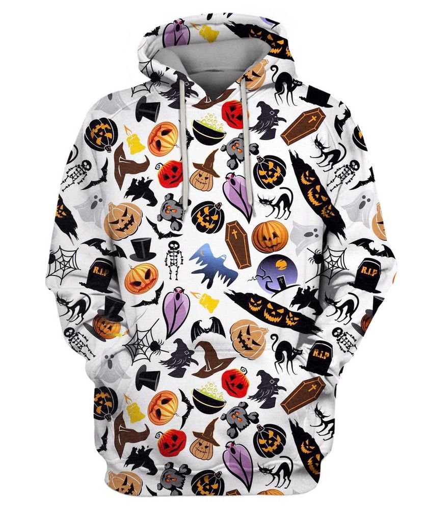 CARTOON SCARY CHARACTERS AND ELEMENTS 3D Hoodie For Men For Women All Over Printed Hoodie