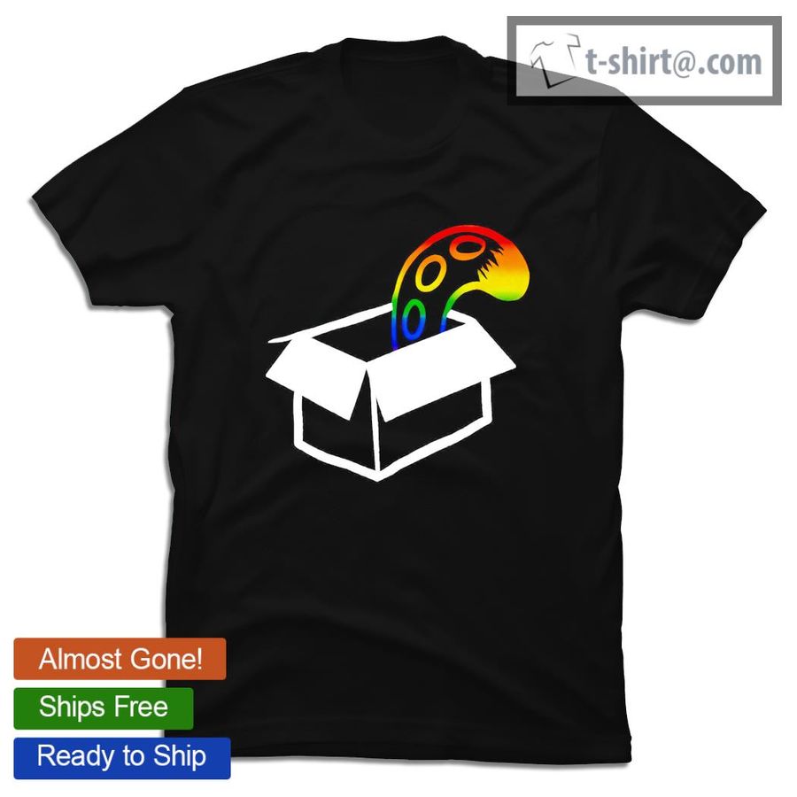 Cat in box Pride shirt