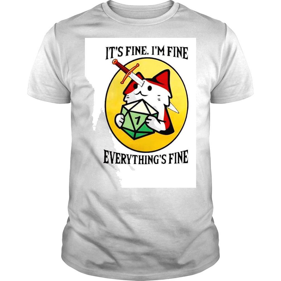 Cat Its Fine Im Fine Everythings Fine Vintage Tshirt