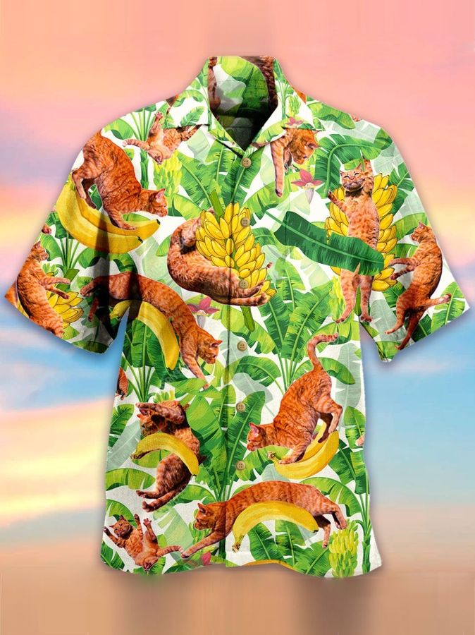 Cats With Banana Aloha Hawaiian Shirt
