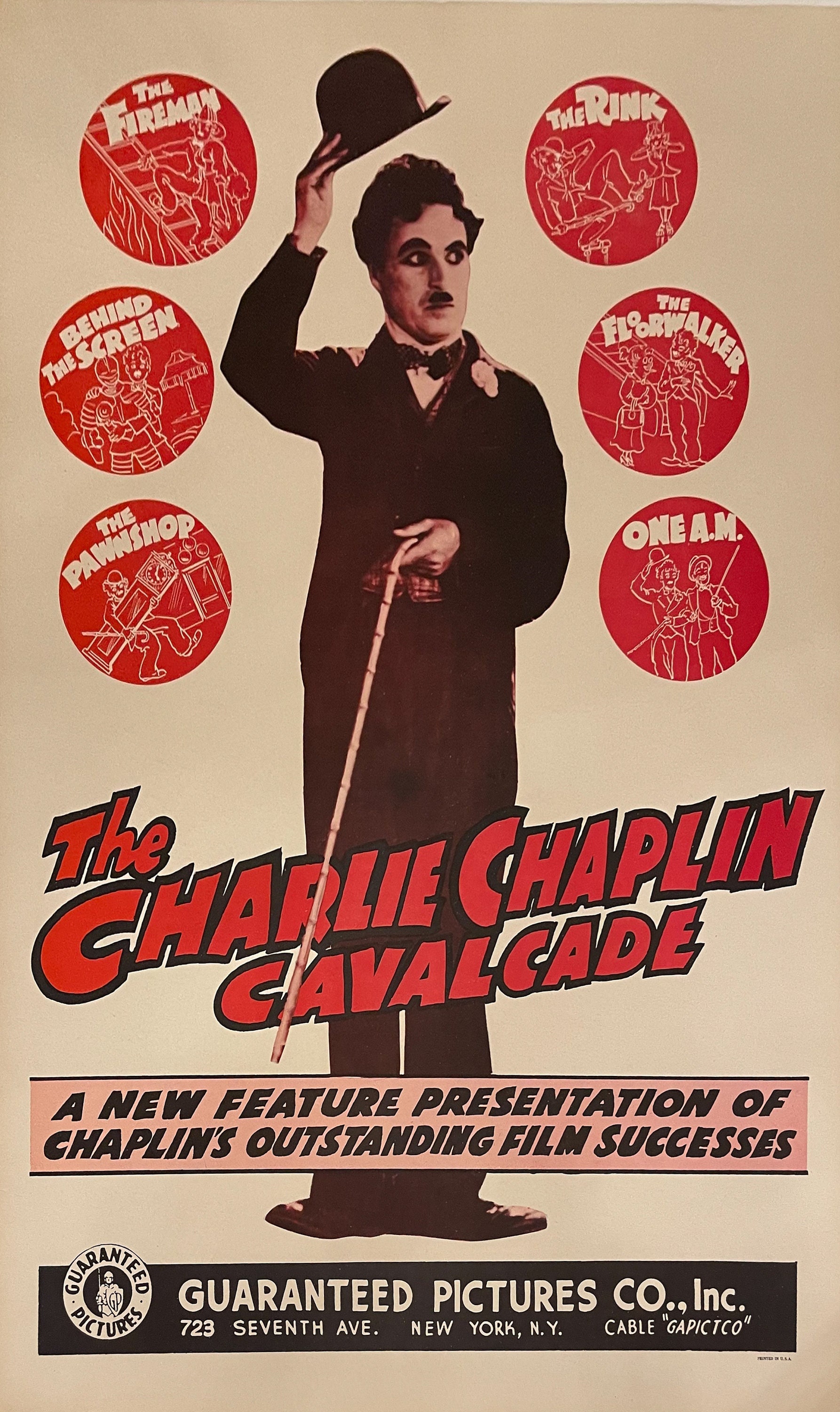 Cavalcade (Series) of Charlie Chaplin Films-Original 1958 Movie Poster-Linen Backed