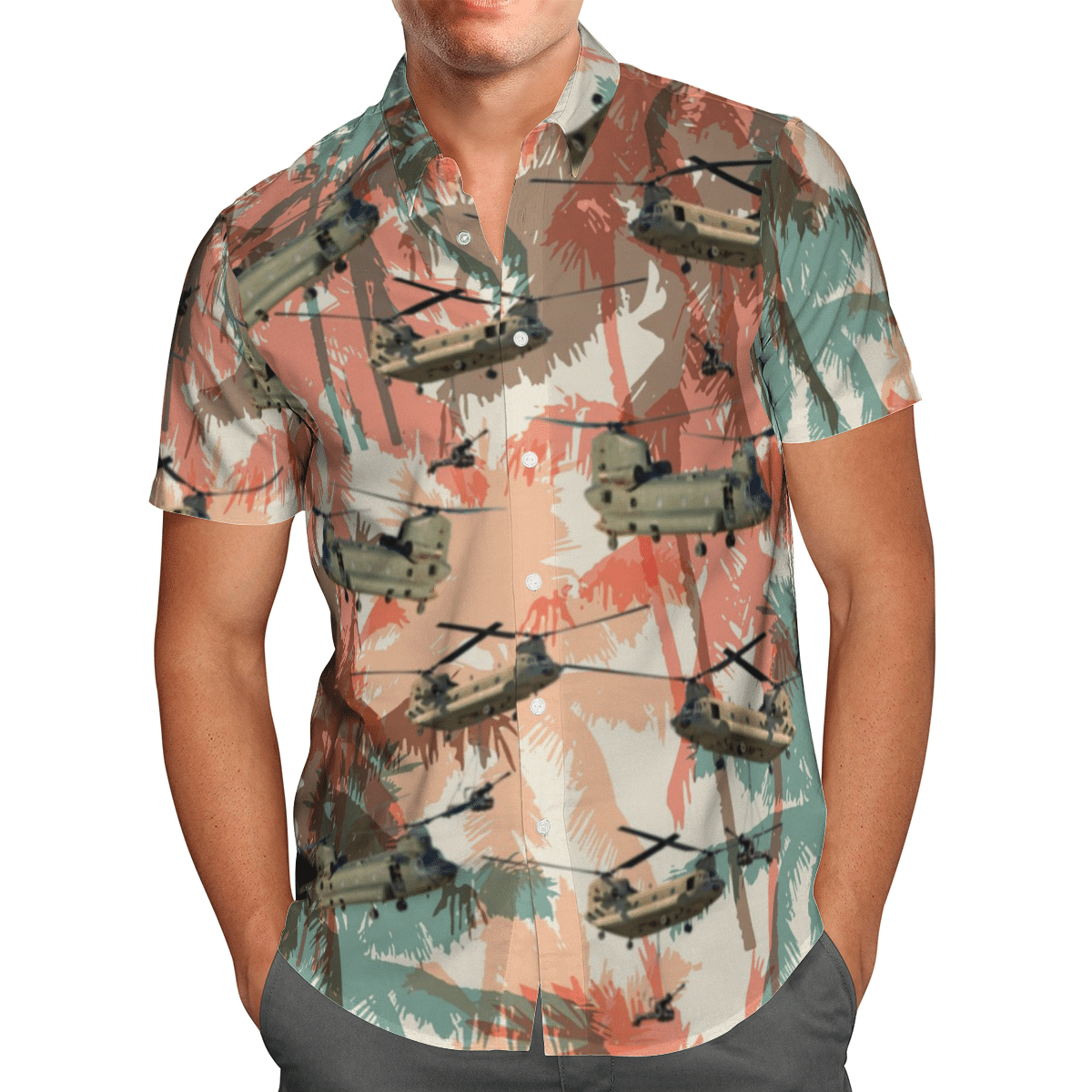 CH-47 Chinook Hawaiian Beach Shirt And Shorts