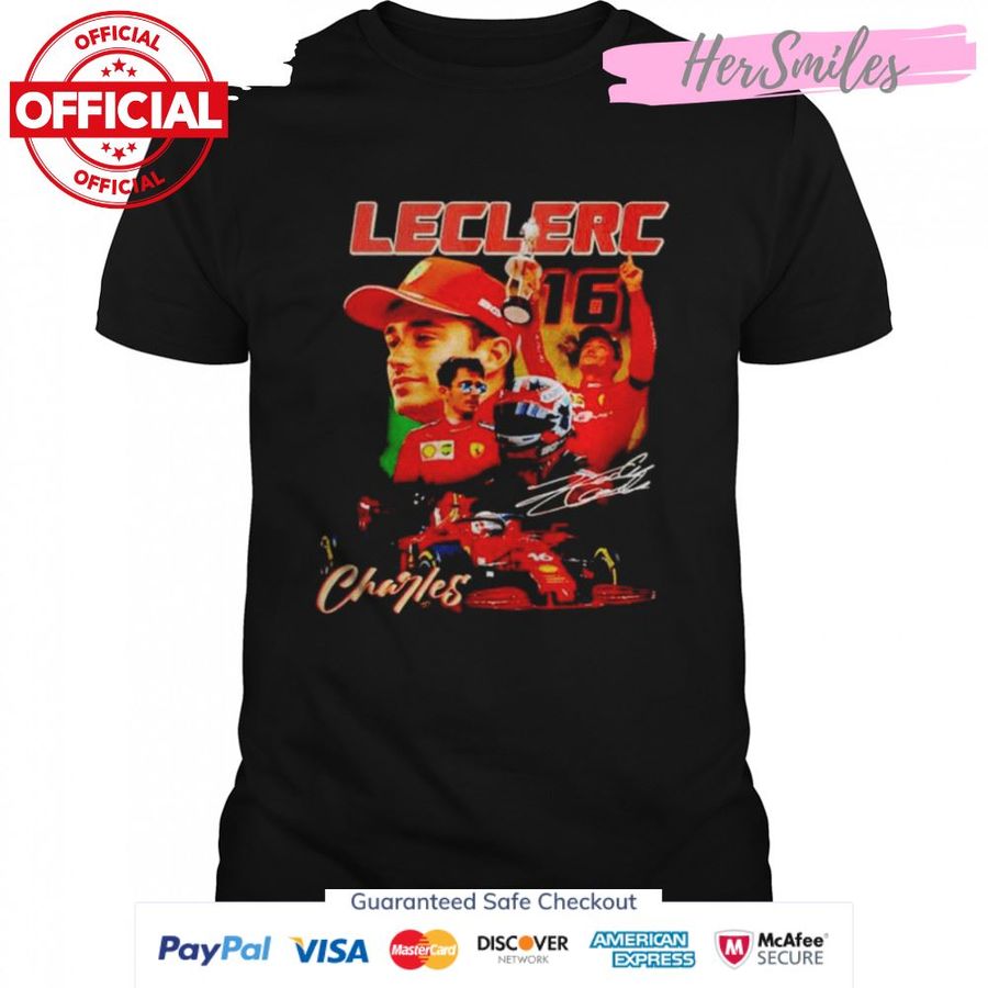 Charles Leclerc Driver Racing Championship Formula Racing signature shirt
