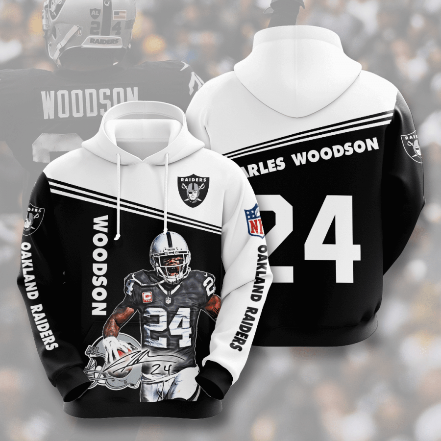 Charles Woodson Oakland Raiders Oakland Raiders 3D Hoodie Sweatshirt