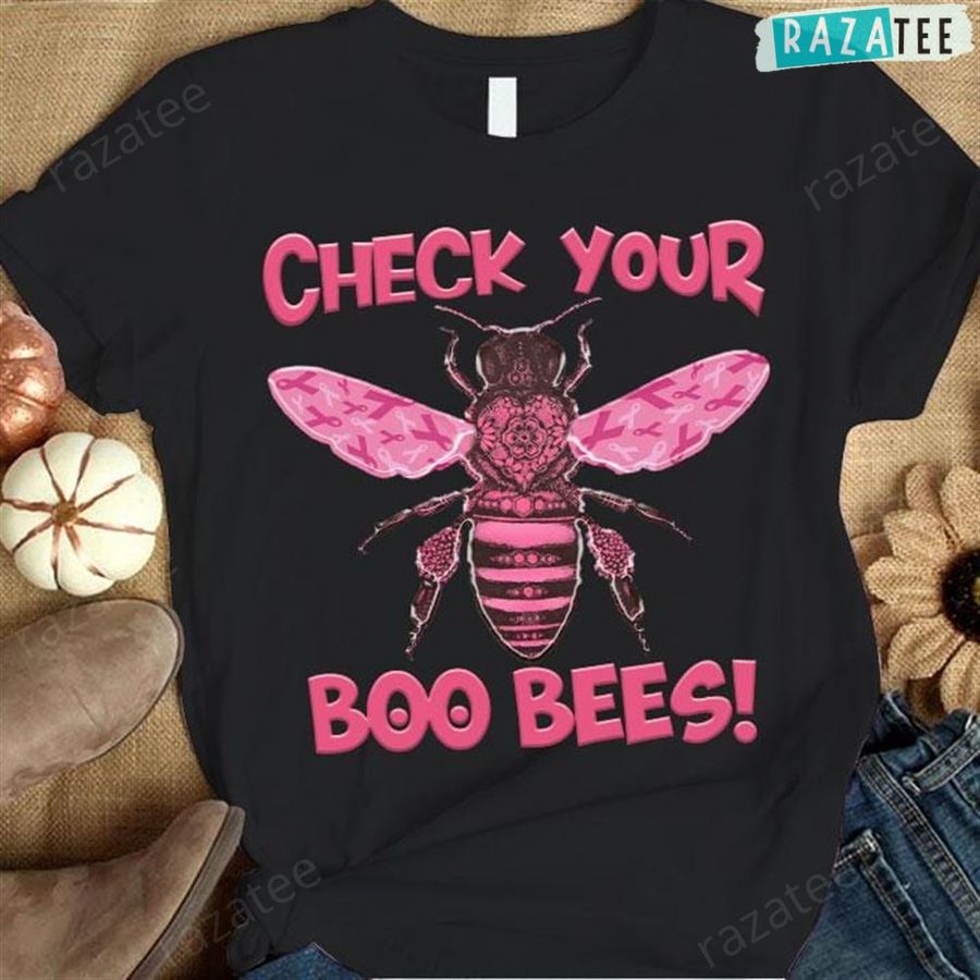 Check Your Boo Bees, Funny Breast Cancer Awareness T Shirt