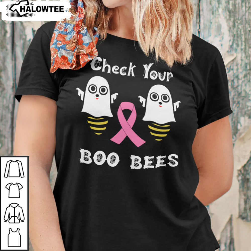 Check Your Boo Bees Halloween Breast Cancer Shirts Breast Cancer Awareness Shirt