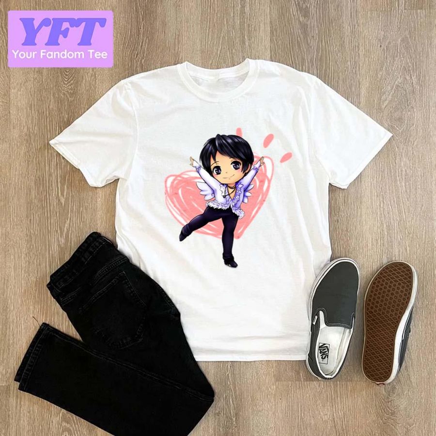 Chibi Heart Yuzuru Hanyu Figure Skating Unisex T-Shirt