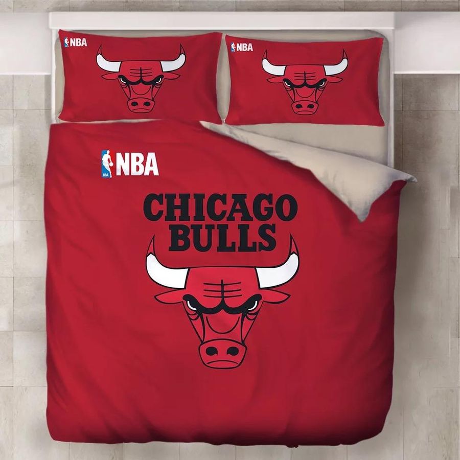 Chicago Basketball Logo Bulls Duvet Cover Bedding Sets Pillowcase, Quilt
