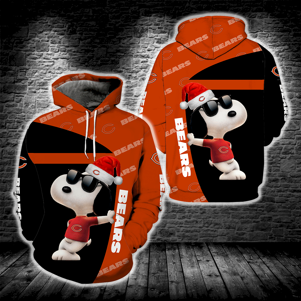 Chicago Bears Snoopy Full Print S1673 Hoodie And Zipper For Men Women