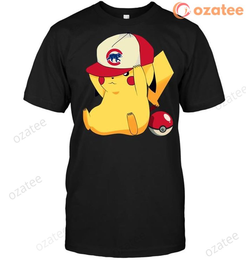 Chicago Cubs Pikachu Pokemon T-shirt