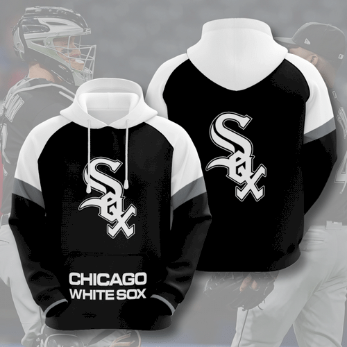 Chicago White Sox Black White 3D Hoodie Sweatshirt Zip