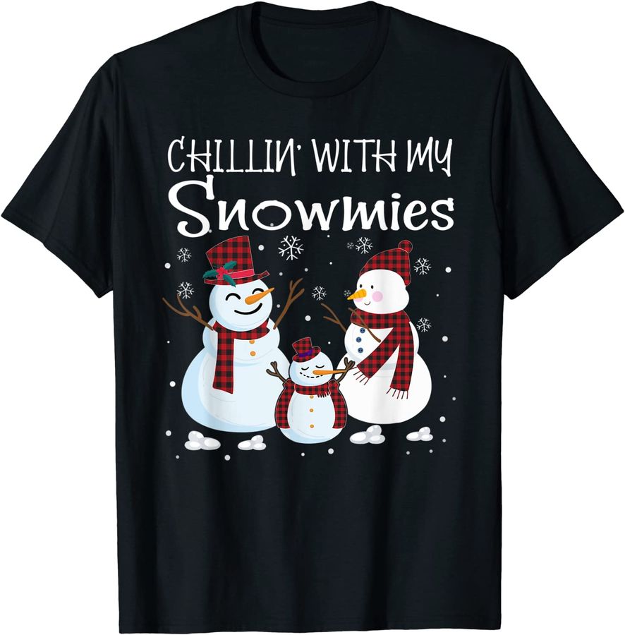 Chillin With My Snowmies Family Pajamas Snowman Christmas_2
