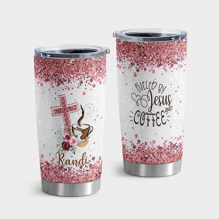 Christian Travel Tumbler, Fueled By Jesus And Coffee Tumbler Tumbler Cup 20oz , Tumbler Cup 30oz, Straight Tumbler 20oz