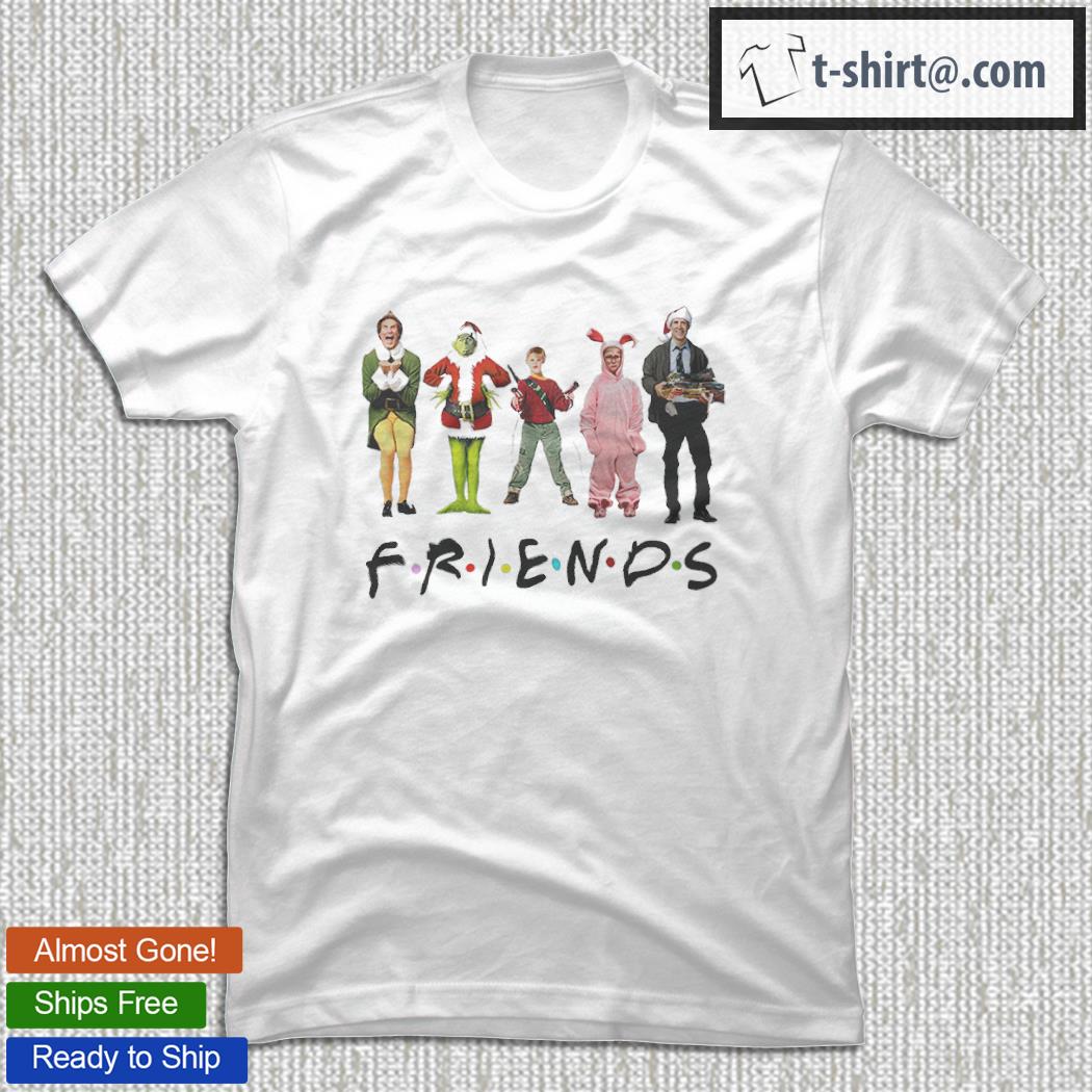 Christmas Friends Characters Elf Grinch Kevin Clark Griswold Ralphie Home Alone Shirt