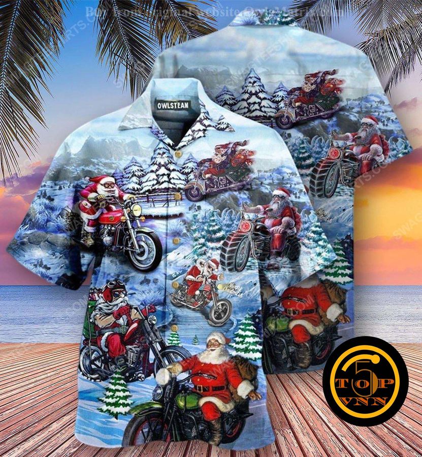 Christmas holiday and santa biker hawaiian Shirt And Shorts