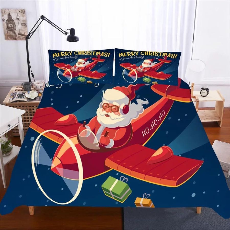 Christmas Santa Claus #2 Duvet Cover Quilt Cover Pillowcase Bedding