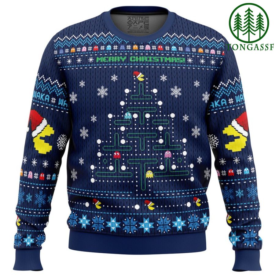 Christmas Tree Pac-Man Christmas Sweater