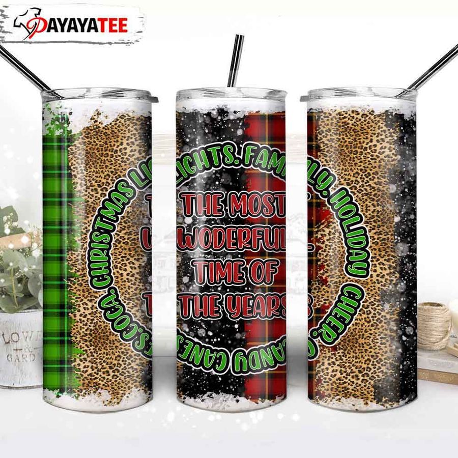 Christmas Wonderful Time of the Year Frabic 20oz Tumbler