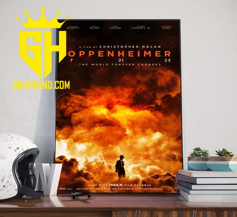 Christopher Nolan Oppenheimer Offficial Poster Canvas