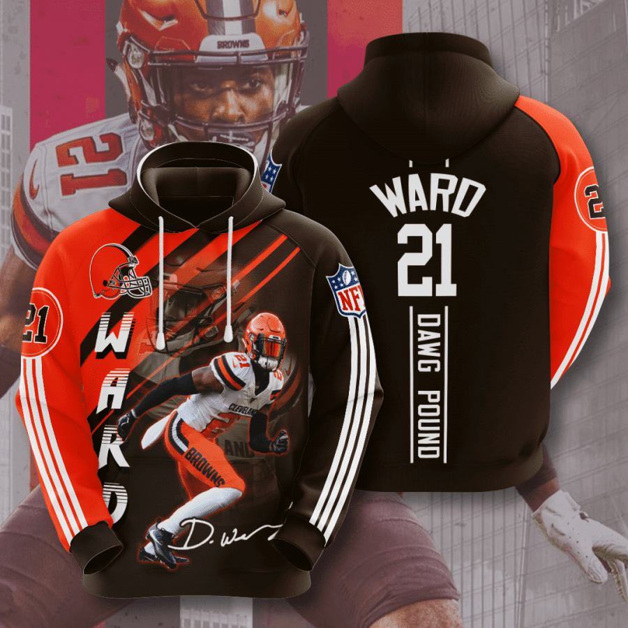 Cleveland Browns Denzel Ward All Over Printed Hoodie