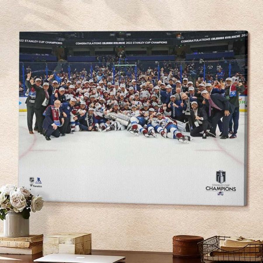 Colorado Avalanche 2022 Stanley Cup Champions Team Celebration Photograph Poster Canvas