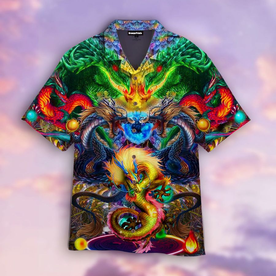 Colorful Dragon Armor Aloha Hawaiian Shirt