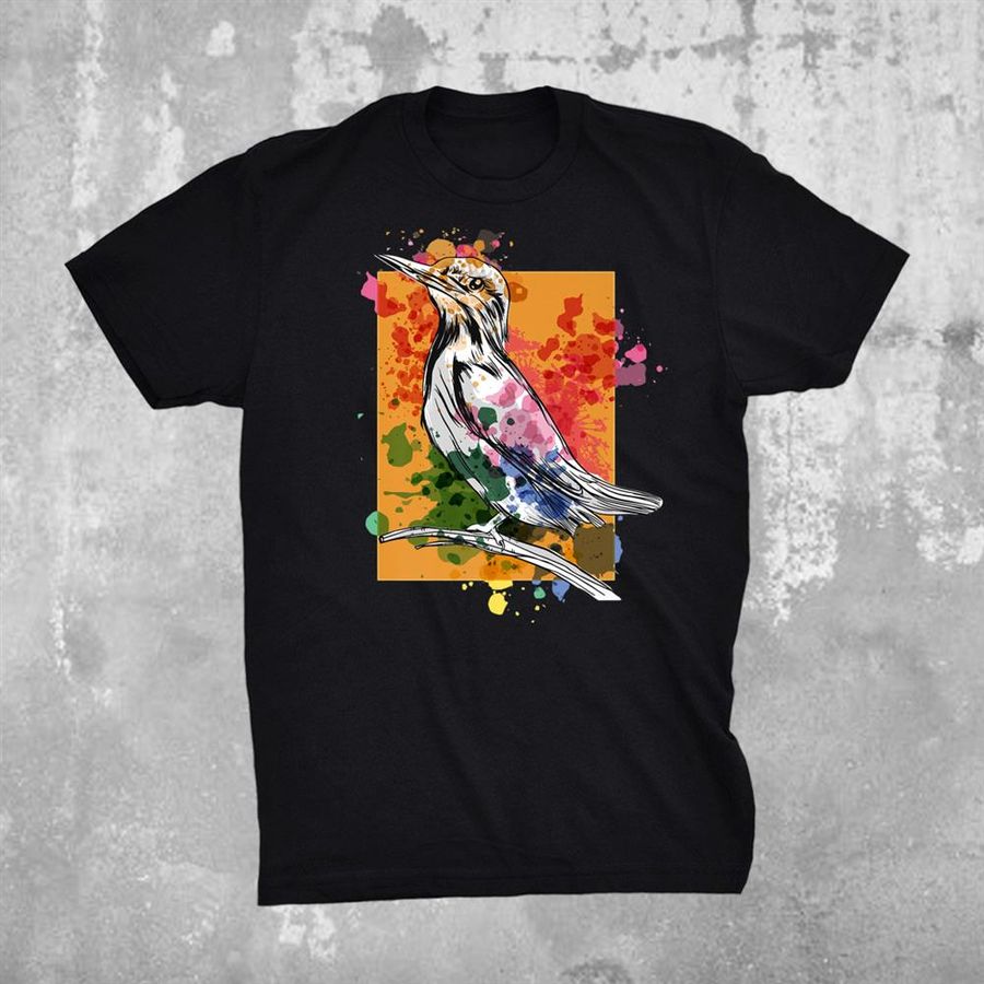 Colorful Drawing Of Kingfisher Bird Shirt