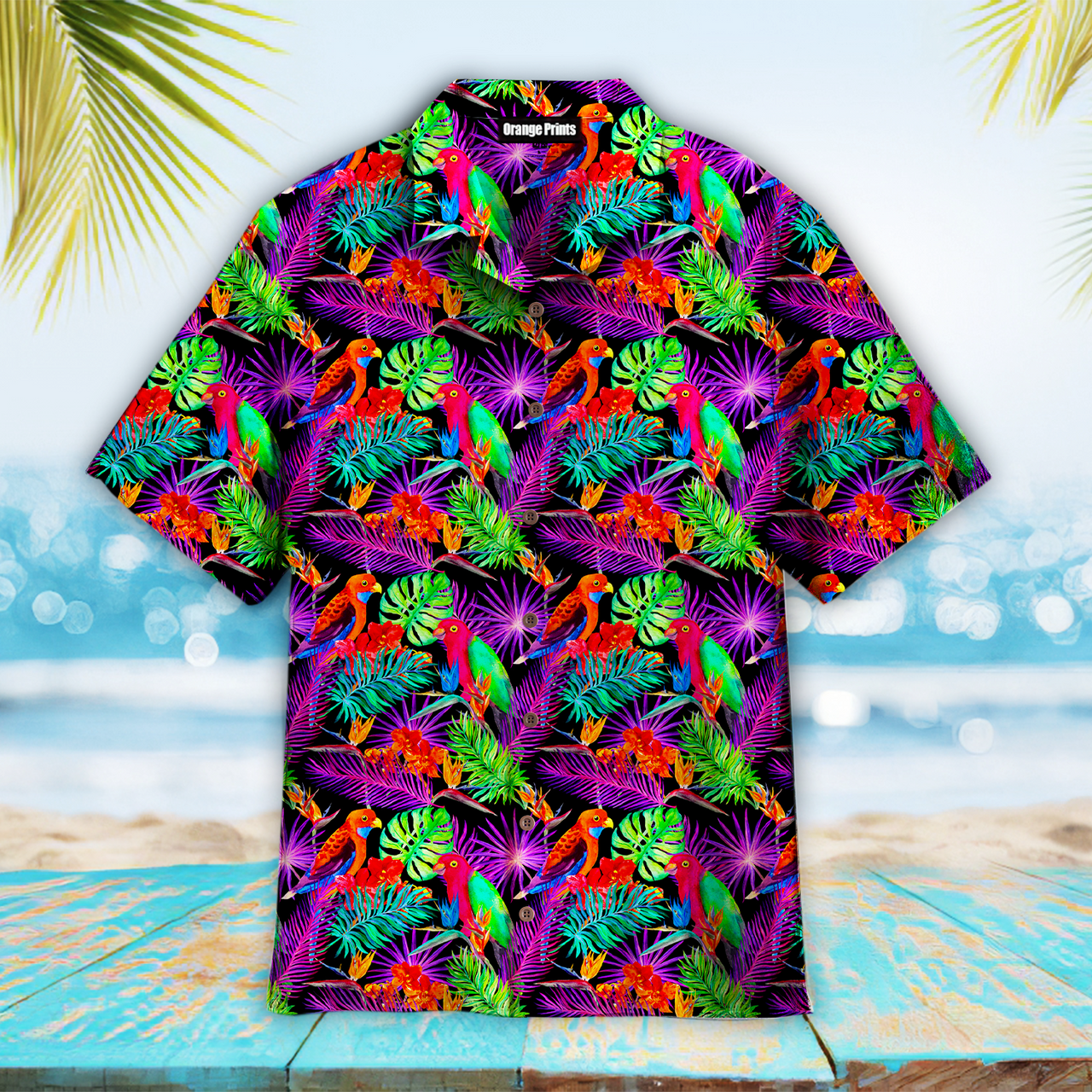 Colorful Parrot Tropical Aloha Hawaiian Shirt