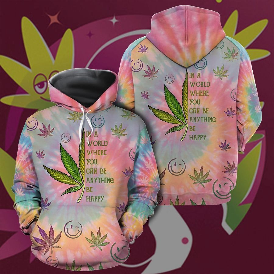 Colorful Tiedye Cannabis Pullover And Zip Pered Hoodies Custom 3D Lineman Clothes Graphic Printed 3D Hoodie All Over Print Hoodie For Men For Women