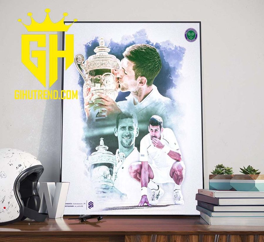 Congratulations Novak Djokovic Champions 2022 Wimbledon Poster Canvas