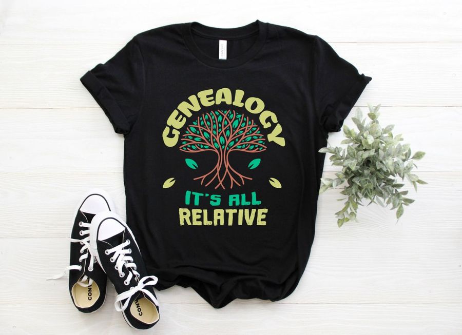 Cool Genealogy Lover Family History Genealogical Tree Ancestry Fan T-Shirt