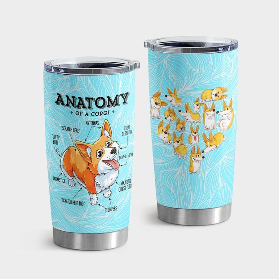 Corgi Insulated Tumbler, Corgi Cute Tumbler Tumbler Cup 20oz , Tumbler Cup 30oz, Straight Tumbler 20oz