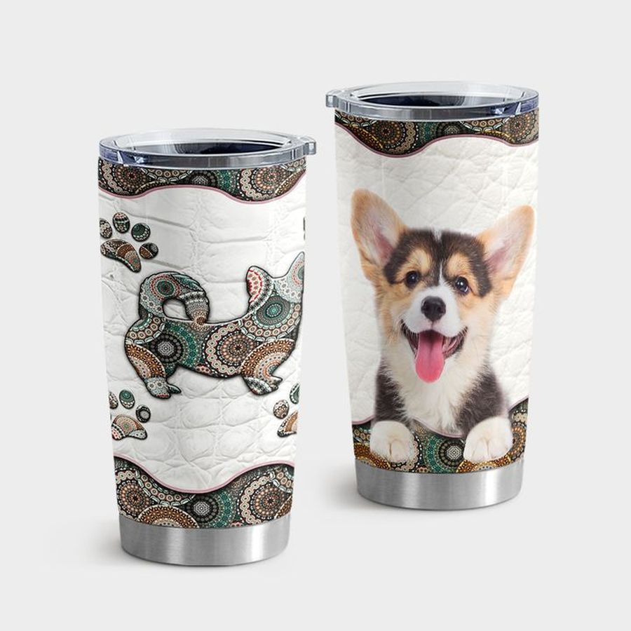 Corgi Mix New Tumbler, Corgi Mandala Tumbler Tumbler Cup 20oz , Tumbler Cup 30oz, Straight Tumbler 20oz