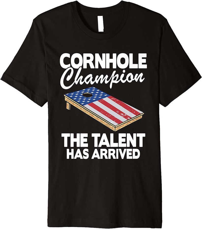 Cornhole Champion American Flag Board Funny Cornhole Premium