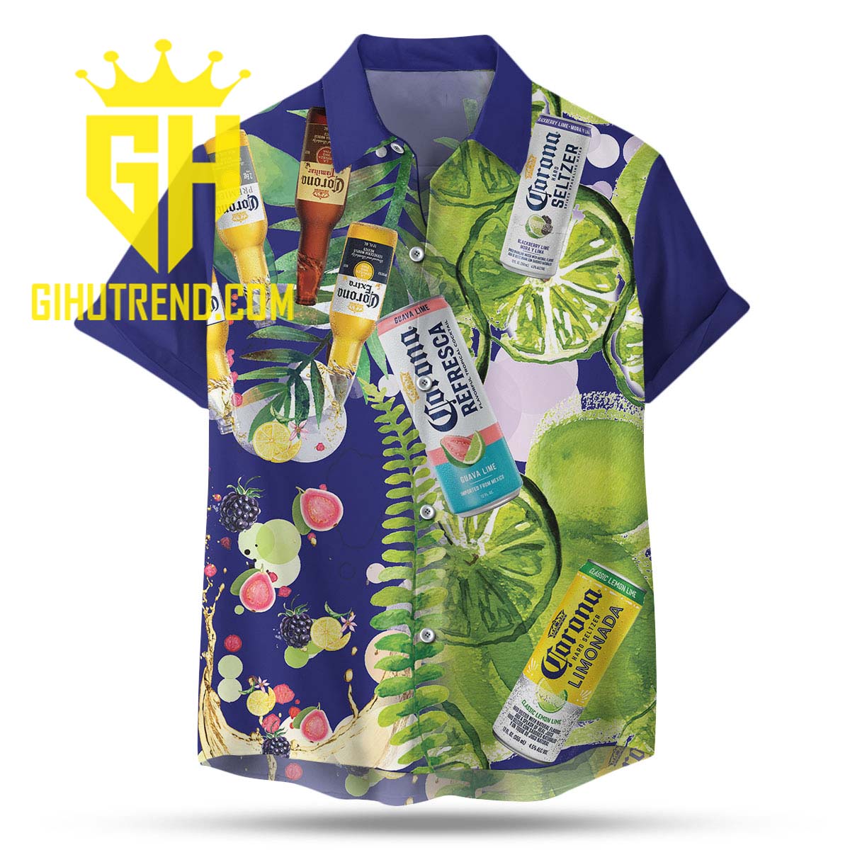 Corona Hard Seltzer Hawaiian Shirt And Shorts